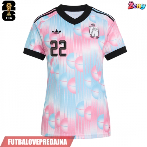 Lacne Ženy Futbalové dres Belgicko Alexis Saelemaekers #22 MS 2026 Krátky Rukáv - Preč